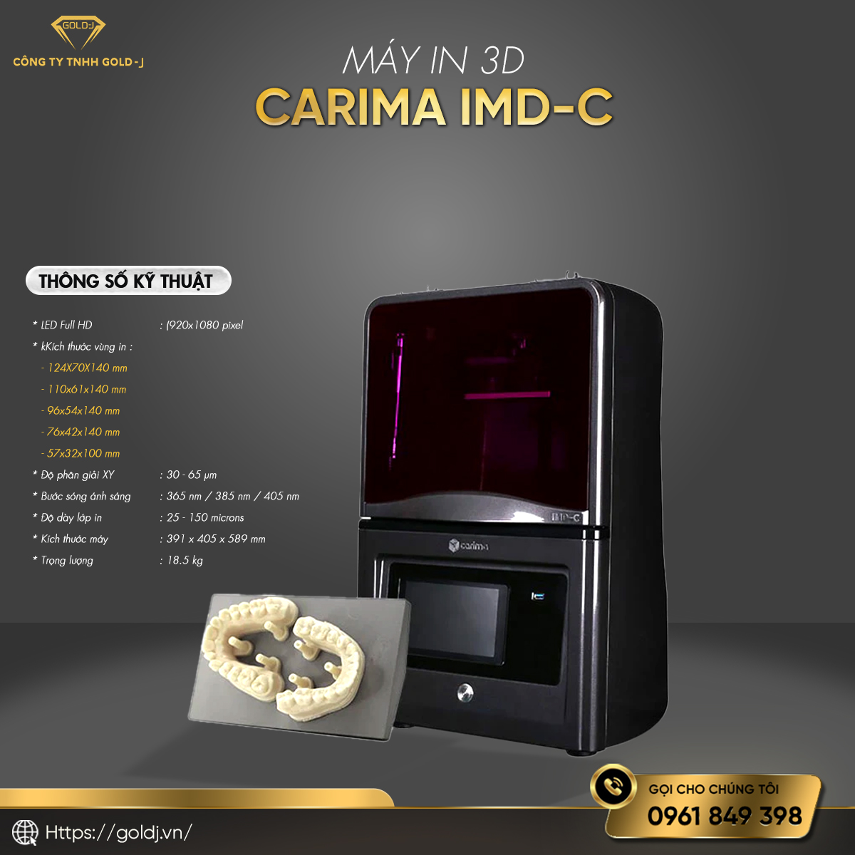 MÁY IN 3D CARIMA IMD-C